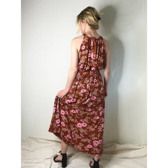 MADEWELL Hillside Halter Floral Midi Dress in Hillside Daisies US SMALL - Picture 9 of 13